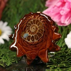 TEP Pendants Opal-Inlaid Ammonite