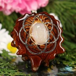 TEP Pendants White Druzy Quartz With Silver Seed Of Life 7 TEP Pendants White Druzy Quartz With Silver Seed Of Life