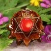 TEP Red Coral With Gold Merkaba
