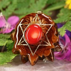 TEP Red Coral With Gold Merkaba