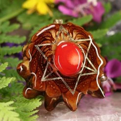 TEP Red Coral With Gold Merkaba