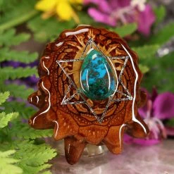 TEP Pendants Shattuckite With Silver Merkaba 7 TEP Pendants Shattuckite With Silver Merkaba