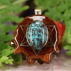 TEP Shattuckite With Gold Merkaba