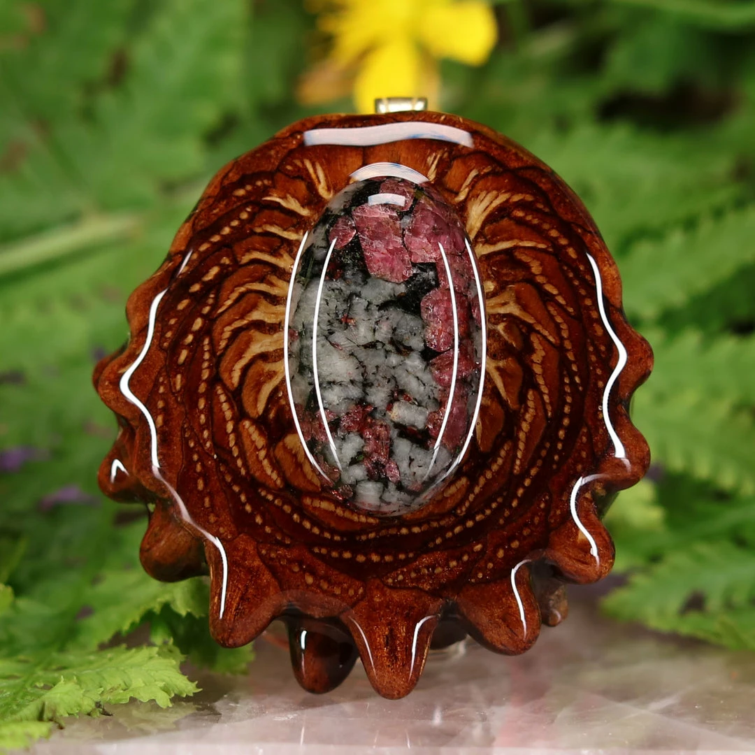 TEP Eudialyte Pendants 3 TEP Eudialyte Pendants