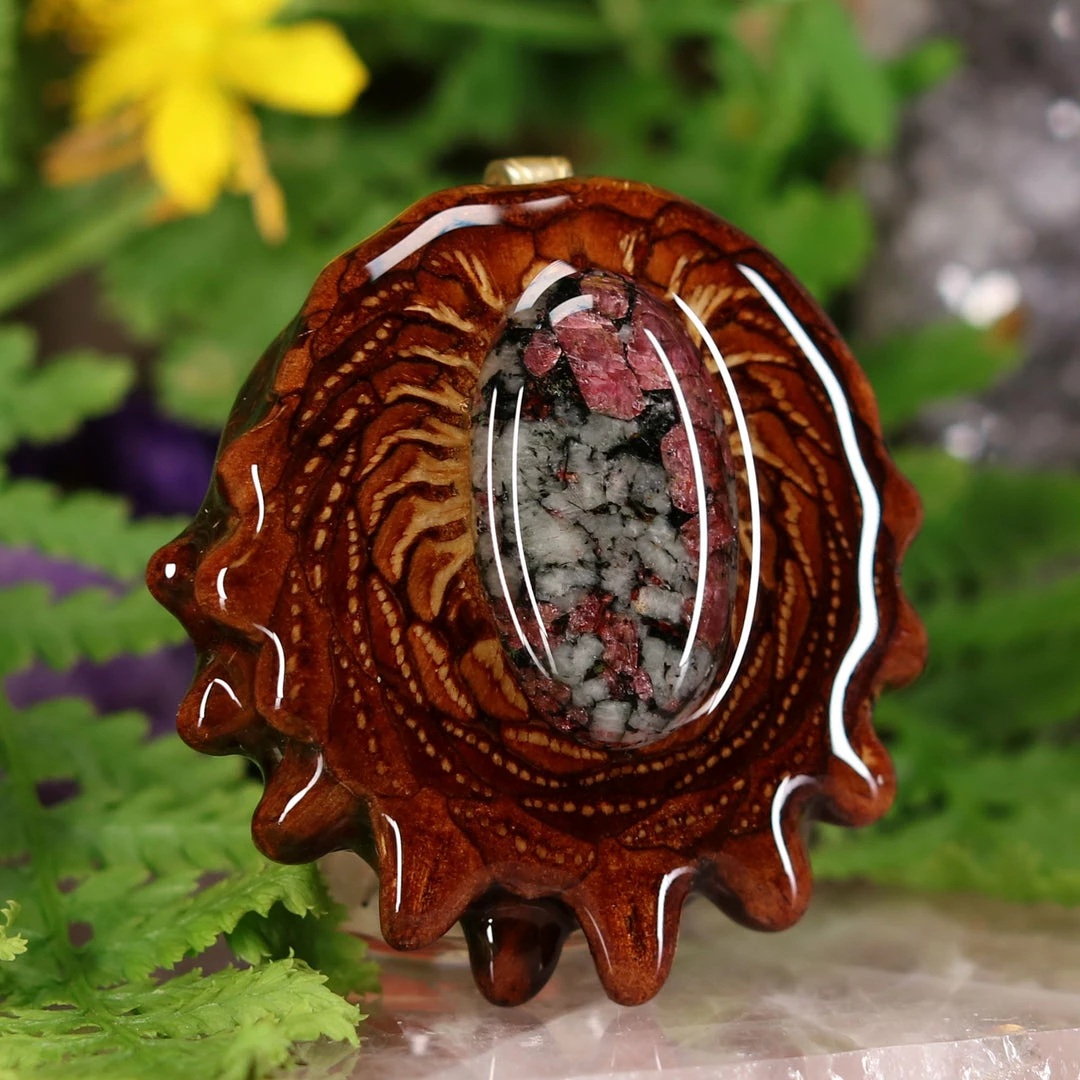 TEP Eudialyte Pendants 5 TEP Eudialyte Pendants