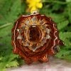 TEP Watermelon Tourmaline With Gold Sri Yantra Pendants