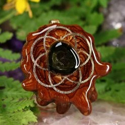 TEP Green Tourmaline With Gold Seed Of Life