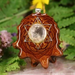 TEP Watermelon Tourmaline With Silver Merkaba And Back Om Pendants