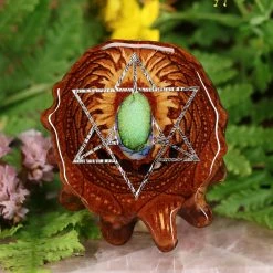 TEP Pendants Sterling Opal With Silver Merkaba