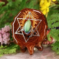 TEP Pendants Sterling Opal With Silver Merkaba