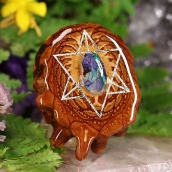 TEP Pendants Sterling Opal With Silver Merkaba