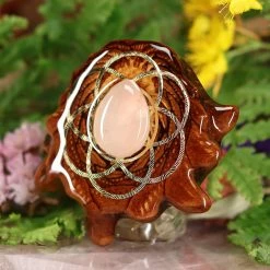 TEP Rose Quartz With Gold Seed Of Life