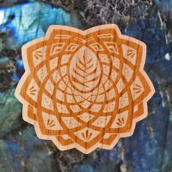 Third Eye Pinecones Wood Stickers - Third Eye Mandala