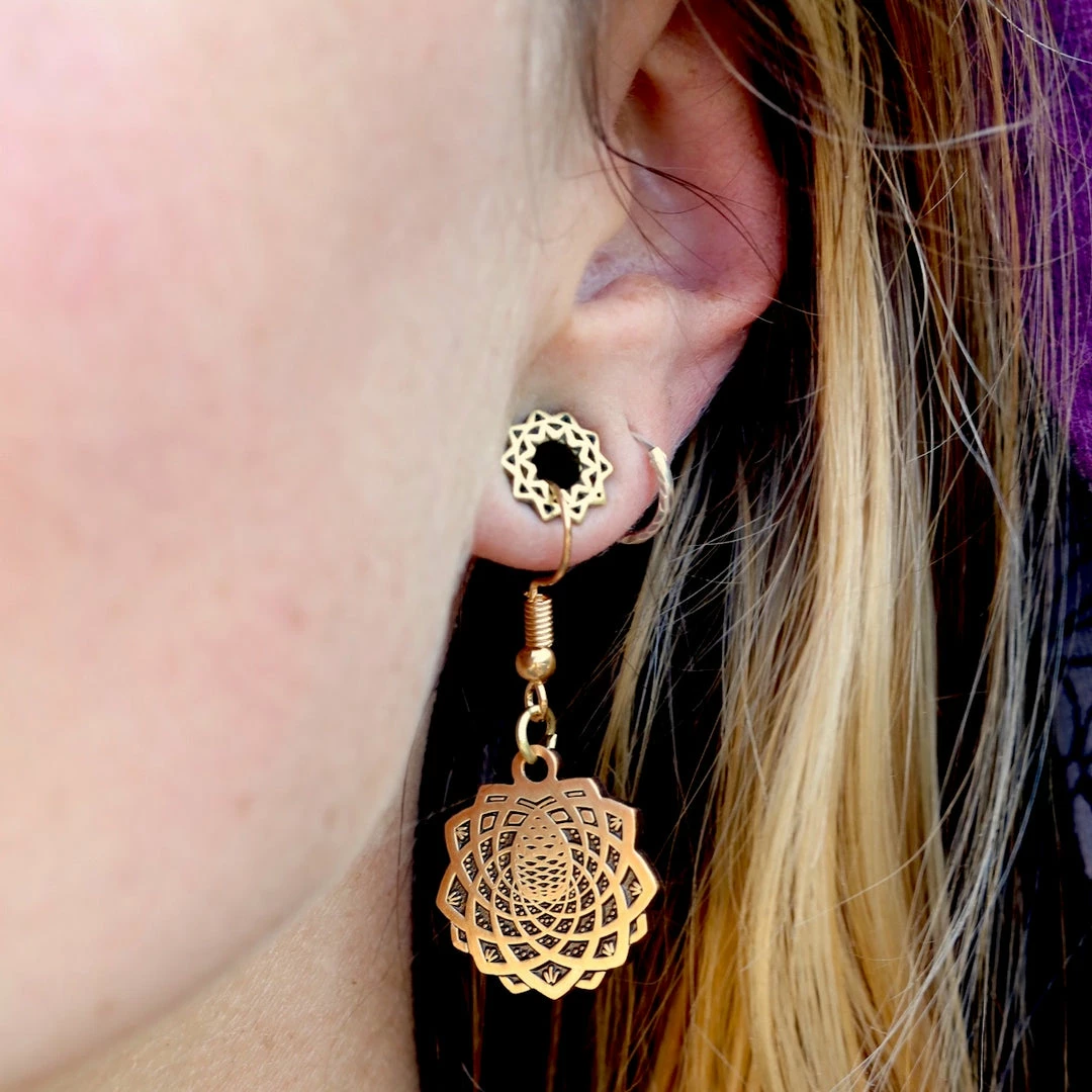 Third Eye Pinecones Accessories Third Eye Mandala Earrings (Silver / Gold) 6 Third Eye Pinecones Accessories Third Eye Mandala Earrings (Silver / Gold)