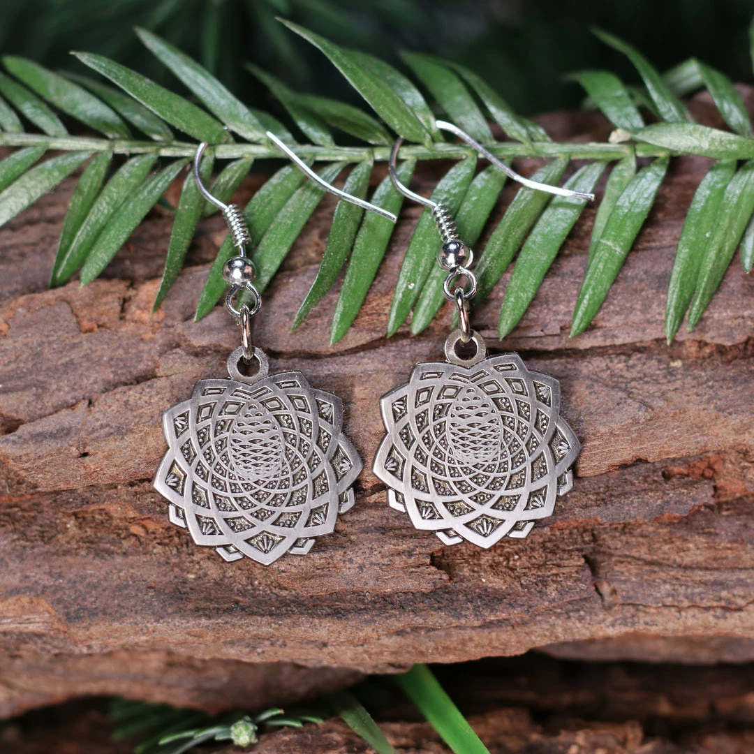 Third Eye Pinecones Accessories Third Eye Mandala Earrings (Silver / Gold) 4 Third Eye Pinecones Accessories Third Eye Mandala Earrings (Silver / Gold)