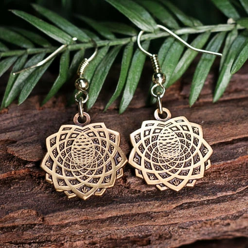 Third Eye Pinecones Accessories Third Eye Mandala Earrings (Silver / Gold) 3 Third Eye Pinecones Accessories Third Eye Mandala Earrings (Silver / Gold)