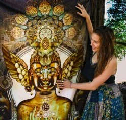 Third Eye Pinecones Pinecone Buddha Tapestry