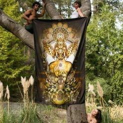 Third Eye Pinecones Pinecone Buddha Tapestry