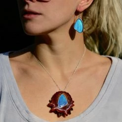 Third Eye Pinecones Accessories Blue Morpho Butterfly Wing Earrings